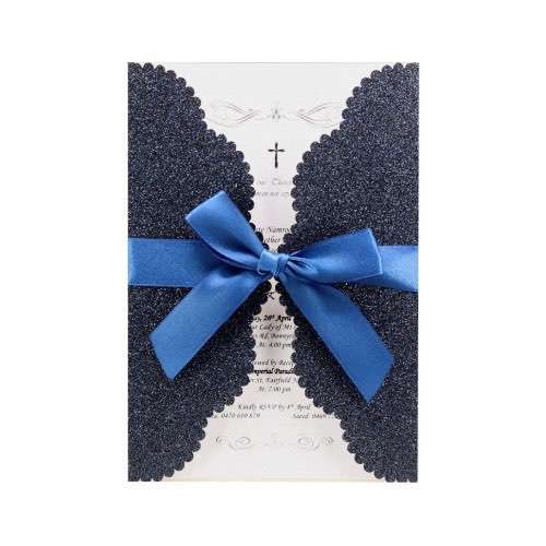 Elegant Invitation Card Slap-up Invitation Laser Cut Glitter Paper Holiday Card
